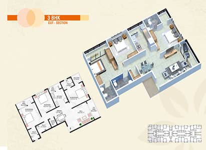 3BHK Cut - Section